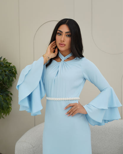 pastel blue dress