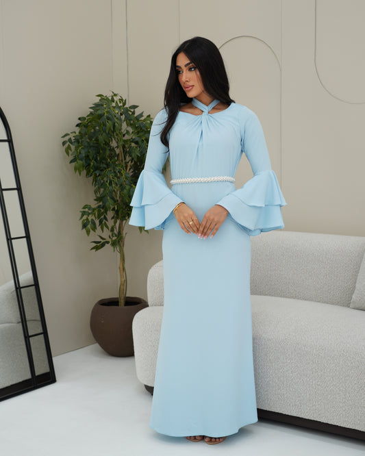 pastel blue dress