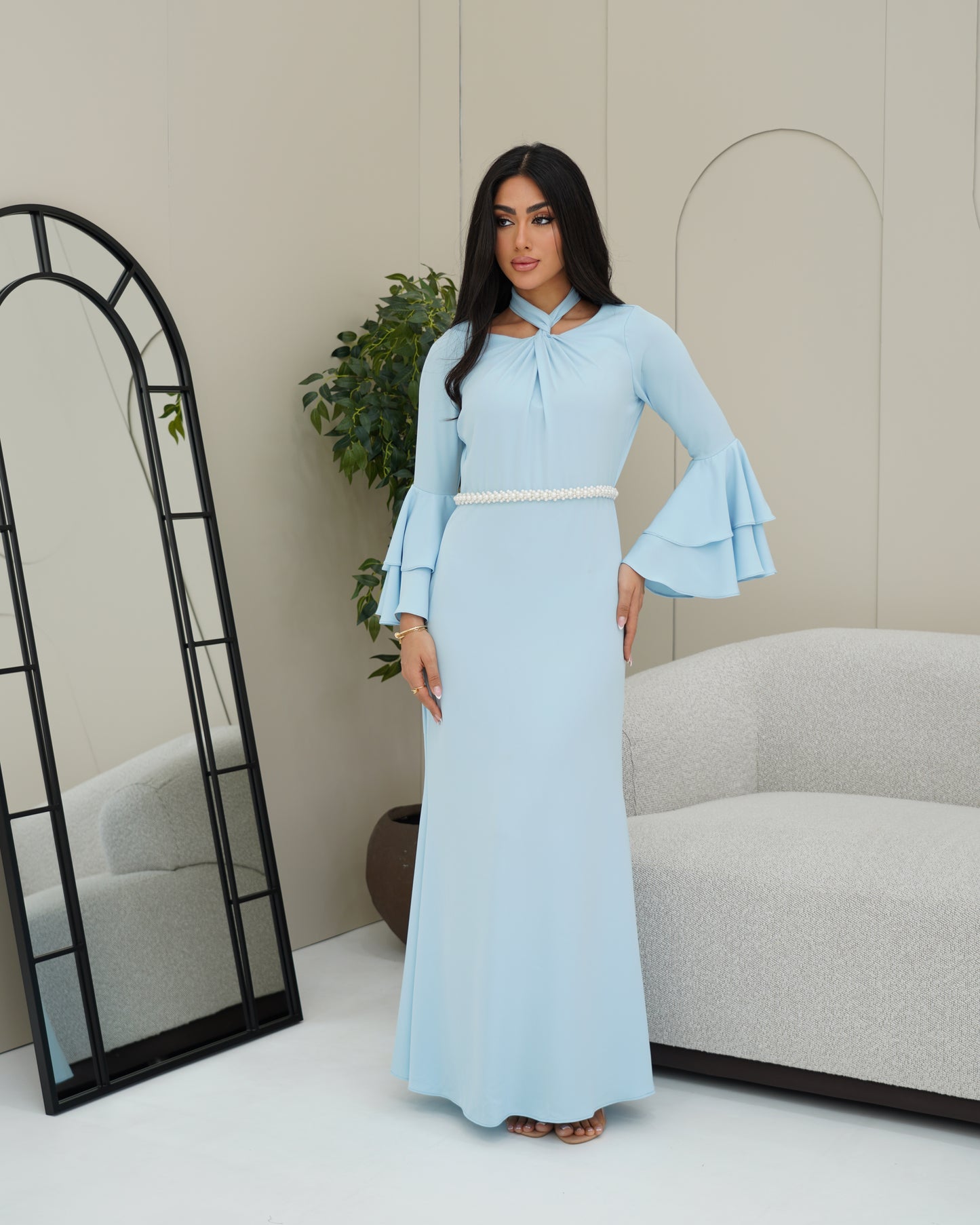 pastel blue dress