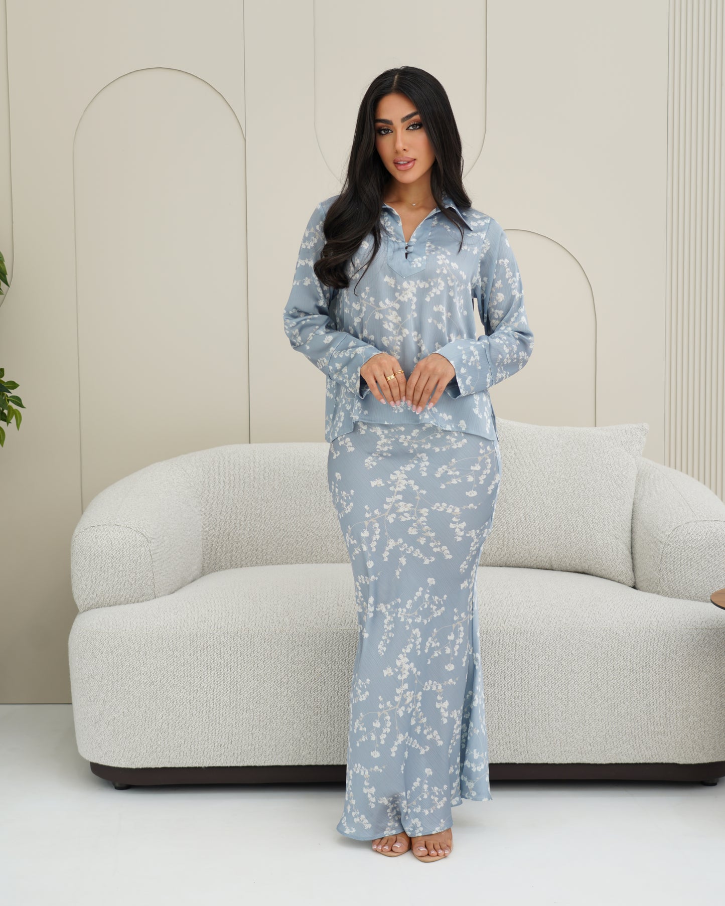 White flower suit