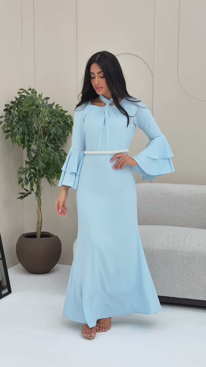 pastel blue dress